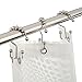 Amazer Shower Curtain Hooks Rings, Stainless Steel Shower Curtain Rings, 12Pcs Double Glide Shower Hooks for Bathroom Shower Curtain Rods Dual Rust-Resistant Shower Rings, Matte Nickel