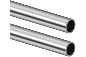 Eoiips 3/8" OD 304 Stainless Steel Tube, Thickened 304 Stainless Steel Seamless Tubing Round Metal Pipe, 13.7" Length Industrial Metal Straight Tube, 2Pcs