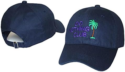 IreDi Women Men DO Nothing Club Hats Snapback Dad Caps Royal Blue