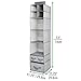 mDesign Fabric Hanging Organizer - Closet Rod Storage - 7 Shelves/3 Drawers for Baby Nursery Bedroom Organization - Hold Clothes, Linens, Toys, Accessories - Lido Collection - 2 Pack - Gray
