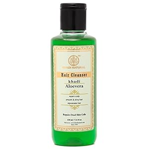Khadi Herbal Aloevera Herbal Hair Cleanser (Shampoo), 210ml