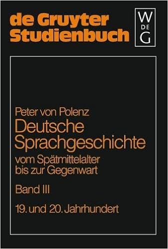 Peter Von Polenz Deutsche Sprachgeschichte Vom - 
