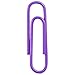 JAM PAPER Colorful Standard Paper Clips - Regular 1 Inch - Purple Paperclips - 100/Pack