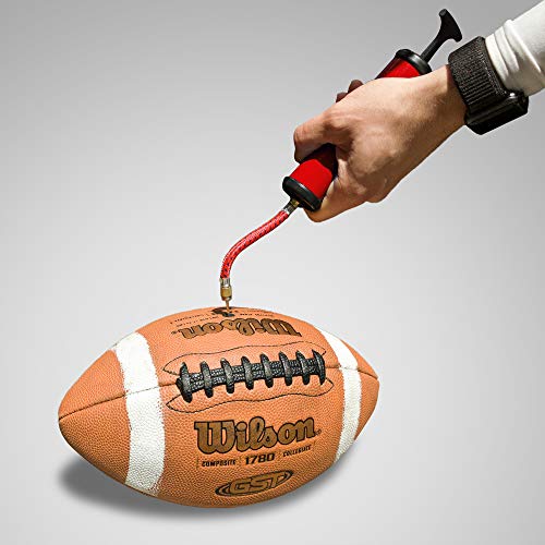Ball Pump for Exercise Ball - Needle Kit Inflates Any Gym Yoga Ball Pump - Small Beach Ball Pump Kit - Ballon Pump 8 inch - Rubber Medicine Ball Pump Adaptor - Air Pump Hose Extension Schrader Tire - Thumbnail 5