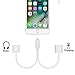 IMCarl Adapter Splitter Dual Adapter Audio Headphone Adapter for Phone 7 Plus/8 Plus/10/XCompatible Support iOS12 higher- white