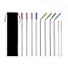 Muzerdo Stainless Steel Straws, Amazer 10.5 inches Reusable Drinking Straws for 20 or 30 oz Tumblers, 4 Straight + 4 Bent + 8 Silicone Covers + 2 Brushes +1 Pouch