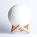 Night Light - 3D Printing Moon Lamp XL - Bedside Table Lamp - Cordless LED Moonlight for Bedroom, Floor, Nightstand & Baby Nursery - Indoor-Outdoor Lantern - Touch Activate Color Changing Modern Decor