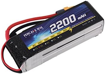 FERCAKE 2200mAH 3S 11.1V 35C Lipo Battery for RC Airplane Helicopter Boat FPV with XT60 Plug