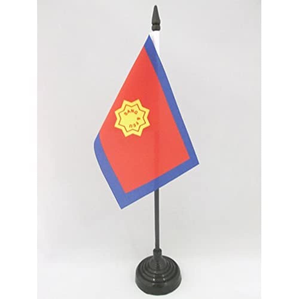 AZ FLAG - Salvation Army Table Flag 4'' x 6'' - catholic organisation of SA Office Mini Banner 100% Polyester 15 x 10 cm - Mini Desk Flag with 10'' Pole and Black Plastic Base