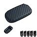 DEWHEL TPU Key Fob Protective Cover Case For Dodge Jeep etc Black-Carbon Style