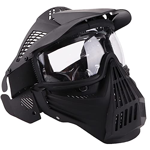 NINAT Airsoft Mask Tactical Masks Full Face with Clearlens Lens Goggles