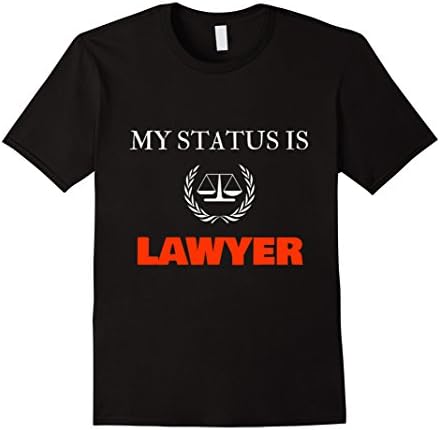 Mens My Status Is Lawyer Funny Shirt Gift XL Black