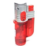 T19 Red Color Triple Flames Refillable Butane Torch