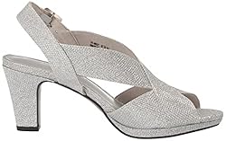 Easy Street Women's Christy Heeled Sandal, Silver