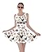 CowCow Womens Summer Sun Dress Japanese Style Sushi Goldfish Fan Dragon Fuji Pattern Skater Dress, XS-5XL