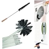 Sold_By_Cheapnwork Flexible Clothes Dryer Lint Vent Trap Exhaust Cleaner Kit Clean Brush Gas Electric Fire Prevention Refrigerator Coil - Extend up to 12 feet