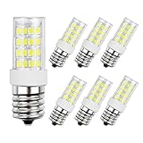 DiCUNO E17 LED Bulb, Appliance Bulbs, Microwave Oven, Stovetop Light, 4W 400lm, Daylight White 6000k, 40w Equivalent Replacement Incandescent Bulb, 6-Pack.