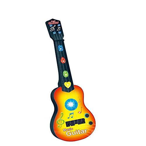 Lightahead Kids Rock and Roll Electric Guitar Toy with Preset Music & Vibrant Sounds (YELLOW)