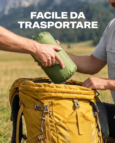 Rgaden Esterilla Camping Autohinchable Ultraligera, Colchoneta Camping Portátil Resistente, Colchón Autohinchable Inflable Multiusos para Senderismo, Acampada y Actividades al Aire Libre