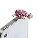 Mosichi Lovely Turtle Rhinestone Anti Dust Plug Earphone 3.5mm Ear Jack for iPhone Samsung Galaxy (Rose-Red)