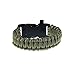 RNS STAR Paracord Survival Bracelet with Paracord Rope, 5-in-1 Tactical Bracelet Fire Starter, Compass, Emergency Whistle & Small Knife for Hiking Traveling Camping Gear Kit (Green_Regular)