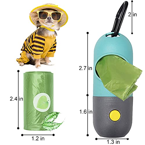 Dog Poop Bag Dispenser Builtin Led Flashlight 2pcs Poop Bag Holder, Dog Waste Bag Dispenser for