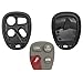 Keyless2Go Key Fob Shell Case for GM Vehicles with FCC KOBLEAR1XT, KOBUT1BT - Shell Only