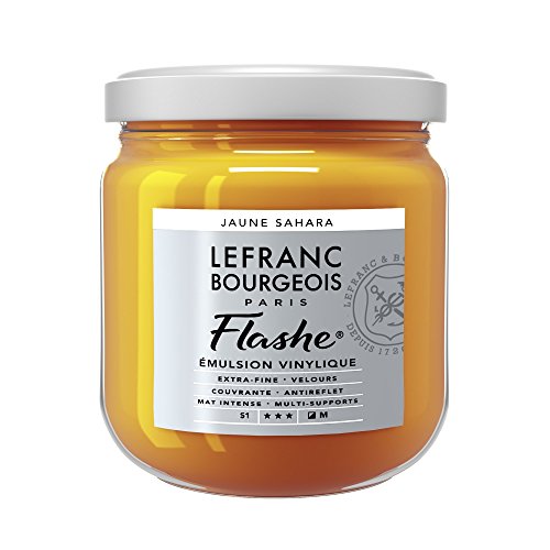 Lefranc & Bourgeois Artists Vinyl Acrylic Extra Fine Vinyl, Saharagelb, 400ml Topf - Vinylfarbe