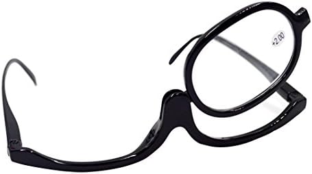 LABANCA Makeup Glasses Folding Makeup Magnifier Reading Eyewear Eyeglasses Black 350 Degree