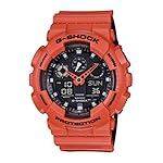Casio-G-Shock-XL-Series-Quartz-Sport-Watch-Resistant-Strap-OrangeBlack-294-Model-GA100L-4A