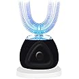 Xiarden Automatic Toothbrush, U-Shaped Ultrasonic Toothbrush 360° Auto Toothbrush with Whitening Blue Light Whole Mouth Toothbrush IPX7 Waterproof for Adults