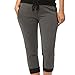 Coco-Limon Women Crop Jogger - French Terry Love Print Sweatpant, Charcoal, Medium