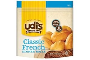 Udi's Gluten-Free Classic French Dinner Rolls, Has 6 Rolls (Frozen)