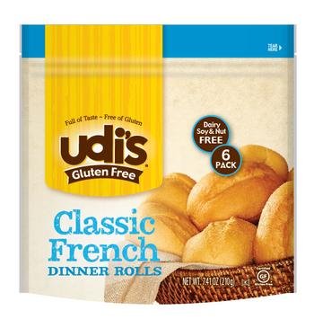 Udi S Gluten Free Classic French Dinner Rolls Each Pack Has 6 Rolls For 8 47 Ounces Pack Of 8 Total 48 Dinner Rolls Amazon Com Grocery Gourmet Food