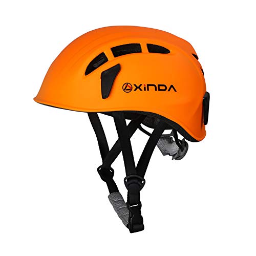 OUYAWEI Outdoor Climbing Safety Helmet Hard Surface Hat Adjustable Helmet for Rescue Construction Climbing Work Helmet Orange