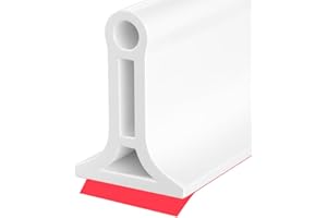 KRUI Collapsible Shower Threshold Water Dam, 2'' High, Silicone Shower Water Guard Blocker Retention System, Self Adhesive Shower Edge Water Barrier Stopper, Dry and Wet Separation for Bathroom (98In)