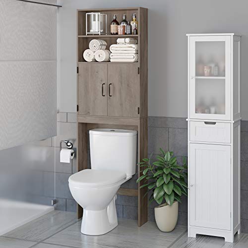 HOMECHO OverTheToilet Storage 2Doors Bathroom Organizer