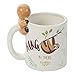 Lily's Home Hang In There Lazy Sloth 3D Animal Mug. Ceramic Cup for Sloth Lovers.10 Oz.