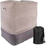Inflatable Foot Rest for Air Travel, Navestar Portable Leg Rest Pillow for Kids to Rest Feet and Sleep in Airplane / Car, Adjustable Footrest with 3 Heights - Keep Inflated for Days