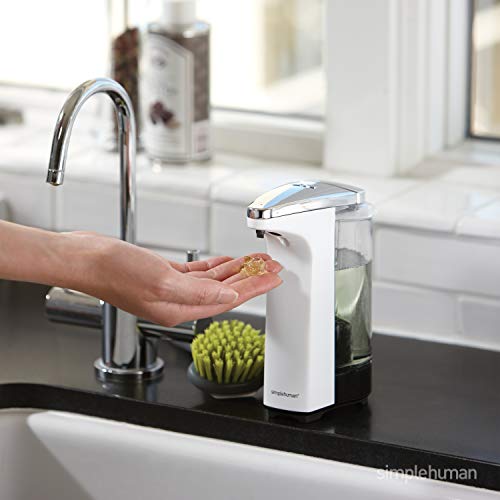 simplehuman 8 oz. TouchFree Sensor Liquid Soap Pump Dispenser with