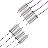 8Pcs 716 Coreless Brushed Motor 2 Sets 7x16mm 4CW 4CCW Coreless Motor 19000KV 45000 RPM Brushed Motors with JST-1.25 Connector for Micro FPV Tiny Whoop RC Quadcopter Drone Motor