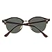 MERRY'S Polarized Sunglasses for Men Women Semi Rimless Retro Brand Sun Glasses S8054 (Brown&Green, 56)