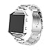 Fitbit Blaze Band, Vteyes Stainless Steel Link Bracelet Watchband with Metal Frame Wrist Strap Band For Fitbit Blaze Smart Watch