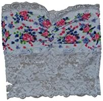 Floral Lace Bandeau (Medium, White)