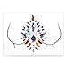 Lady Up Mermaid Breast Jewels, Body Gems Jewelry Sticker Crystals Rhinestones Face Temporary Tattoos for Party Halloween Festival, 4 PCS