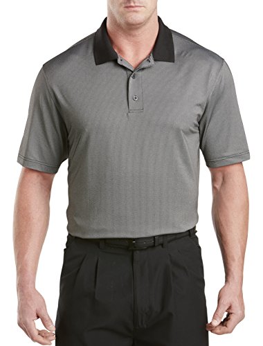 Reebok Big and Tall Birdseye Polo, Black 6XL