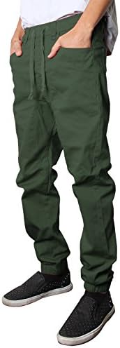 Americano Men's Drop Crotch Jogger Twill Pants