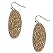 Humble Chic Vegan Leather Earrings for Women - Teardrop Leaf Dangle Statement Filigree Dangling Lightweight Boho Vintage-Style Drops