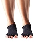 toesox Multi Pack Grip Pilates Barre Yoga Socks - Non-Slip Low Rise Half Toe