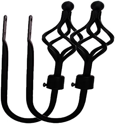 iModen Spiral Curtain Holdbacks Curtain Tiebacks Hooks Set of 2 (Long Spiral)